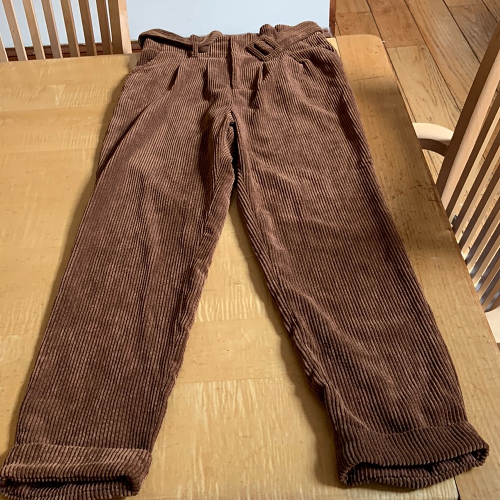 Wild Fable Brown Corduroy pants with matching belt